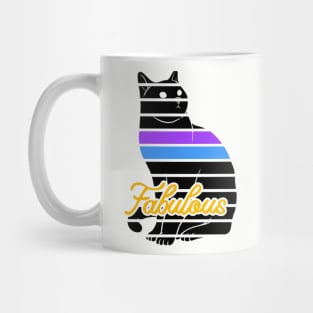 Abstract Black Cat Mug